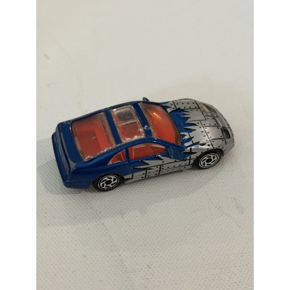 Matchbox Superfast #61 Blue Nissan 300ZX Diecast Car 1:64 Silver Metal Print